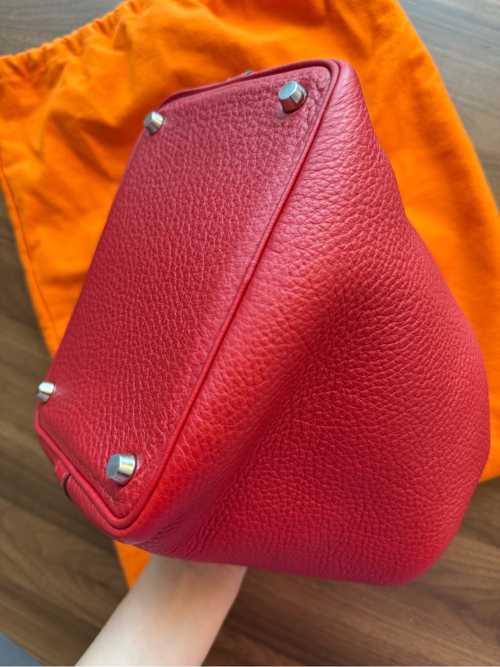 Hermes 2004 Vintage Picotin 18 in Red Togo Leather - Picture 3 of 7